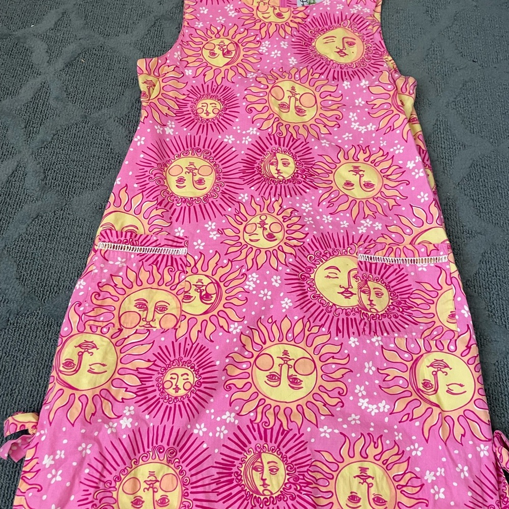 RARE Vintage Lilly Pulitzer Shift Dress Sun Pattern